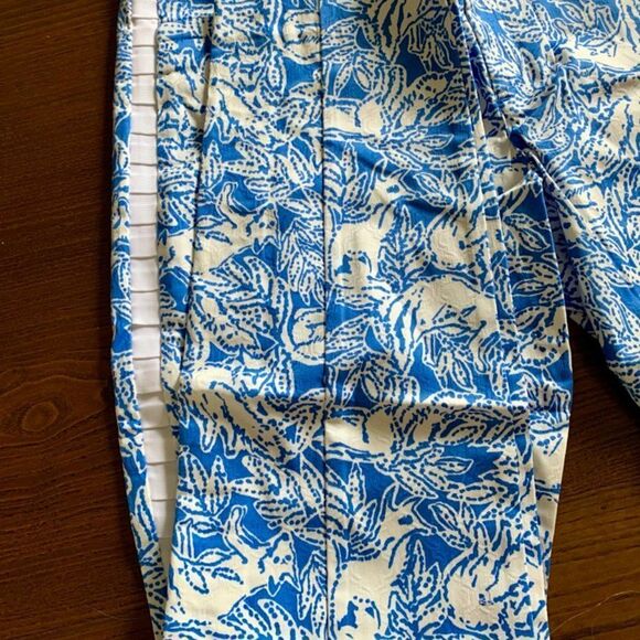 LILLY PULITZER Kelly Skinny Ankle Pant Coastal Blue Fancy Feet - Picture 3 of 4